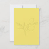 Carte De Remerciements Yellow Lemon Bridal Shower Party (Dos)