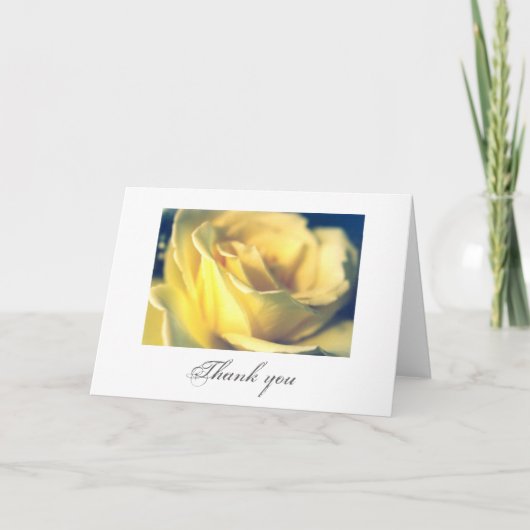 Carte De Remerciements Yellow Rose Thank You card (Devant)