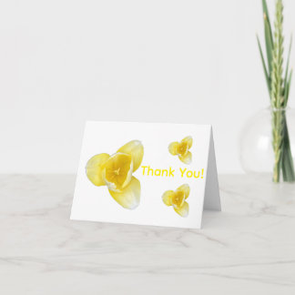 Carte De Remerciements Yellow tulip