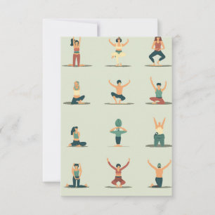 Carte De Remerciements Yoga, pilates, thématique