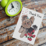 Carte De Remerciements Yorkshire Terrier<br><div class="desc">Yorkshire Terrier Thank You Card</div>