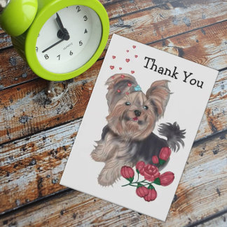 Carte De Remerciements Yorkshire Terrier