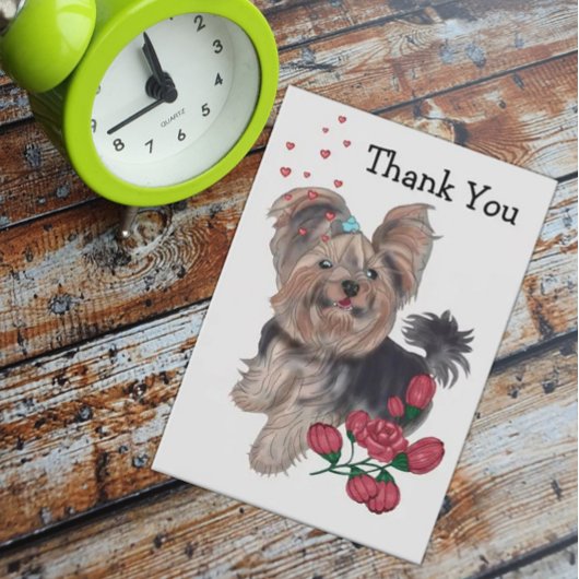 Carte De Remerciements Yorkshire Terrier