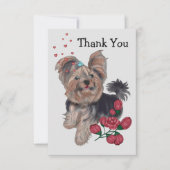 Carte De Remerciements Yorkshire Terrier (Devant)