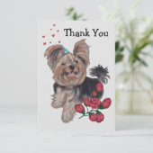 Carte De Remerciements Yorkshire Terrier (Debout devant)