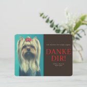 Carte De Remerciements Yorkshire Terrier (Debout devant)
