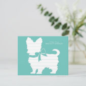 Carte De Remerciements Yorkshire Terrier Chien Chien Chien Chien Chien Ch (Debout devant)