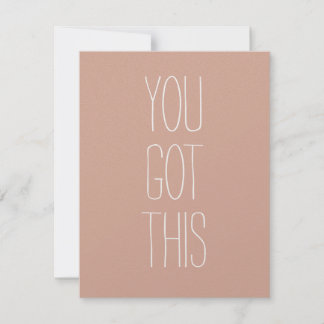 Carte De Remerciements You Got This Greeting Card Minimal Simple Gift