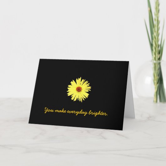 Carte De Remerciements You make everyday brighter. (Devant)