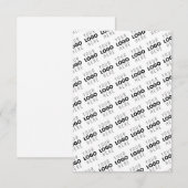 Carte De Remerciements Your Logo Simple Repeating Diagonal Pattern (Devant / Derrière)