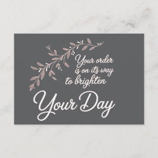 Carte De Remerciements Your Order is On Its Way Flat Thank You Card