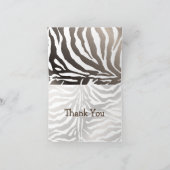Carte De Remerciements Zebra Stripes/Thank You Note (Intérieur)