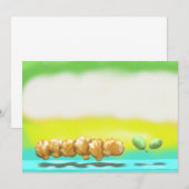 Carte De Remerciements Zeste de citron Madeleines et raisins verts (Devant / Derrière)