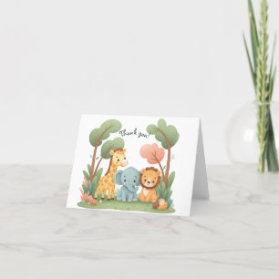 Carte De Remerciements Zoo Anniversaire