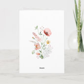 Carte de Remise à Date de Mariage Fleur de Prairie (Dos)