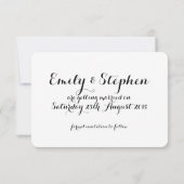 Carte de Remise à Date Personnalisée Classique en  (Dos)