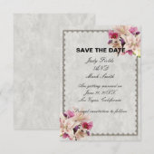 Carte de Remise à Plus Tard Fleur de Lys en Marbre (Devant / Derrière)