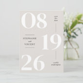 Carte de Remise à une Date Moderne avec Photo (Debout devant)