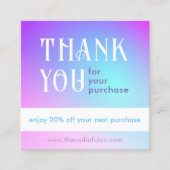 Carte de remise de Carré dégradé (Devant)