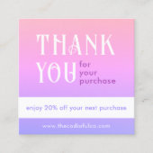 Carte de remise de Carré dégradé (Devant)