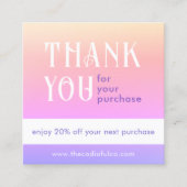 Carte de remise de Carré dégradé (Devant)