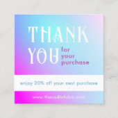 Carte de remise de Carré dégradé (Devant)