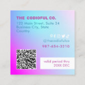 Carte de remise de Carré dégradé (Dos)