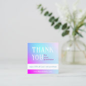 Carte de remise de Carré dégradé (Debout devant)