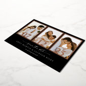 Carte de Remise de Date avec Cadre Photo en Feuill (Rotation)