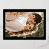 Carte de Remise de Date avec Cadre Photo en Feuill (Verso)