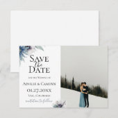 Carte de Remise de Date de Mariage avec Photo Aném (Devant / Derrière)