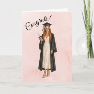 Carte de remise de diplôme 2026 pour elle