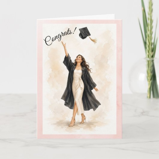 Carte de remise de diplôme 2026 pour elle (Devant)