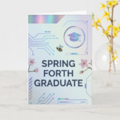 Carte de remise de diplôme céleste à l'aquarelle f (Fleur jaune)