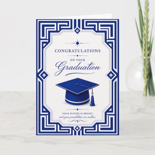 Carte de remise de diplôme élégante (Devant)