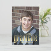 Carte de remise de diplôme personnalisée avec code (Debout devant)