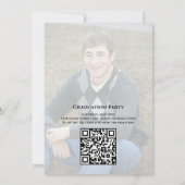 Carte de remise de diplôme personnalisée avec code (Dos)