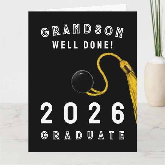 Carte de Remise de Diplôme Petit-Fils 2026 (Devant)