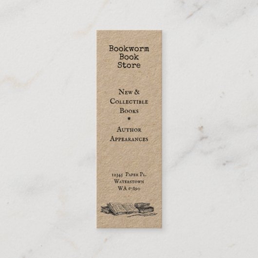 Carte de remise de magasin modifiable pour livres  (Devant)