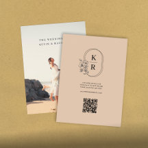 Carte de Remise de Photo à Scanner avec QR Code po