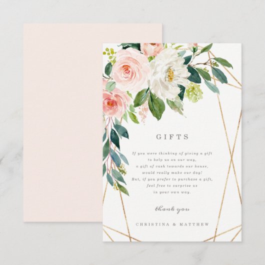 Carte de Remise de Romance de Printemps Géométriqu (Devant / Derrière)