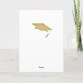 Carte de Remise des Diplômes Rustique Rose Poussié (Dos)