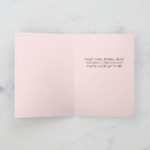 Carte de Remise des Diplômes Rustique Rose Poussié (Intérieur)