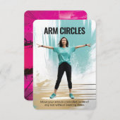 Carte de remise en forme Arm Circles avec support  (Devant / Derrière)