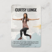 Carte de remise en forme Curtsy Lunge avec support (Devant)