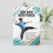 Carte de remise en forme Side Kick Punch (Debout devant)