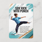 Carte de remise en forme Side Kick Punch (Devant)