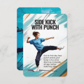 Carte de remise en forme Side Kick Punch (Devant / Derrière)