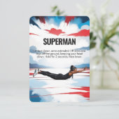 Carte de remise en forme Superman avec support ros (Debout devant)