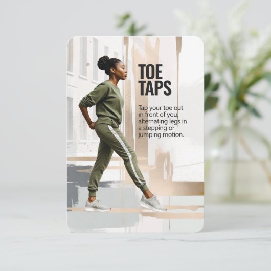 Carte de remise en forme Toe Taps avec support ble (Debout devant)